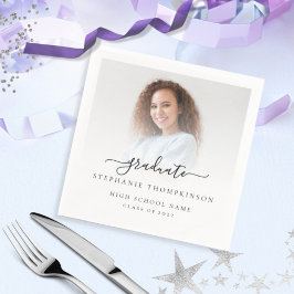 Guardanapo De Papel Graduação de Script de Sobreposição de Fotos Minim