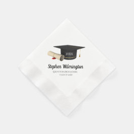 Guardanapo De Papel Graduação Diagonal de Napkins Classe de 2025