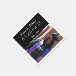 Guardanapo De Papel Graduação Elegante de Fotos para Mulheres