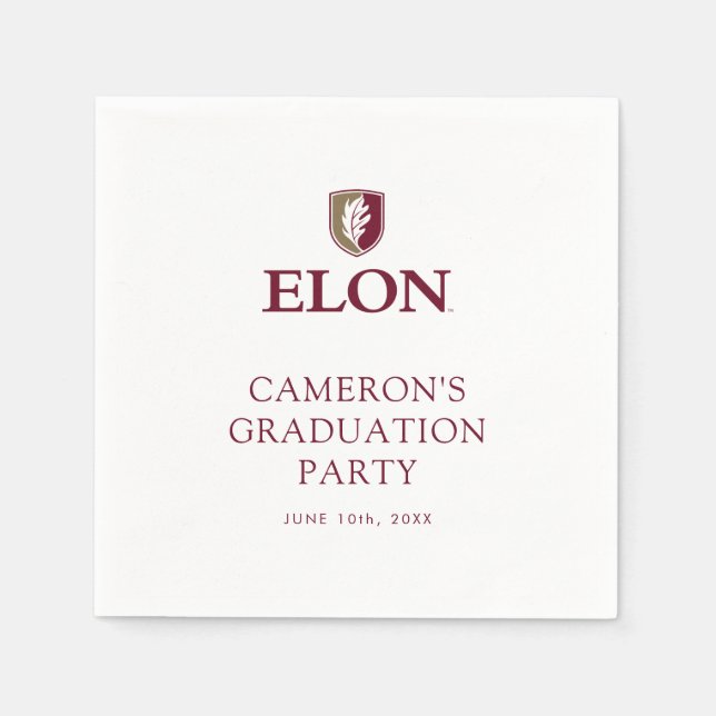 Guardanapo De Papel Graduação Elon (Frente)