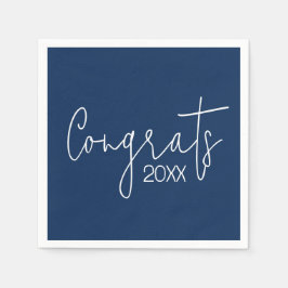 Guardanapo De Papel Graduação Em Azul Marinho