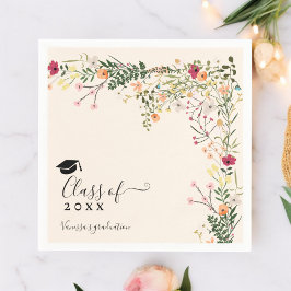 Guardanapo De Papel Graduação em decoração de flores silvestres florai