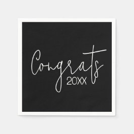 Guardanapo De Papel Graduação em preto