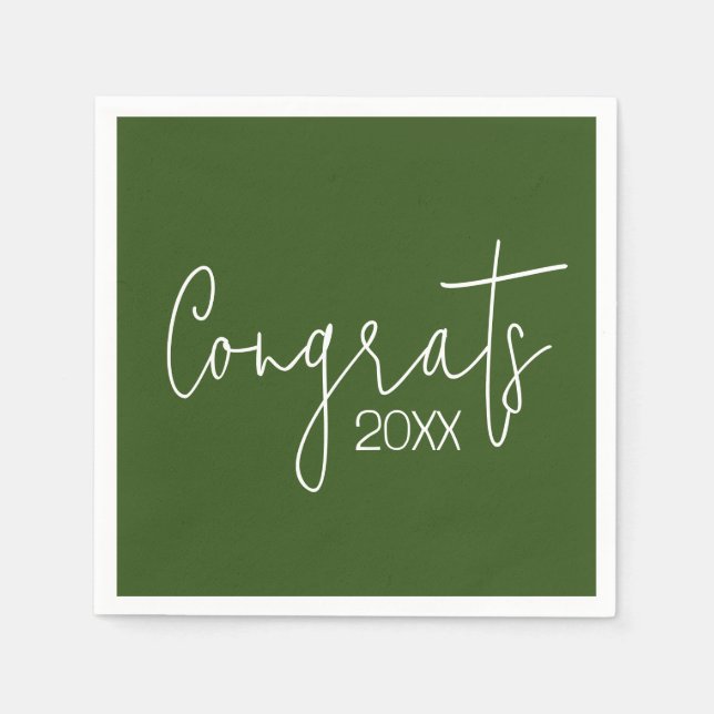 Guardanapo De Papel Graduação Em Verde (Frente)