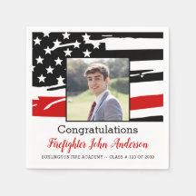 Graduação fina da linha vermelha do bombeiro