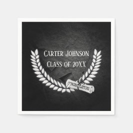 Guardanapo De Papel Graduação Laurel Wreath Em Black Rock