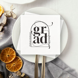 Guardanapo De Papel Graduação Mínima Moderna em negros