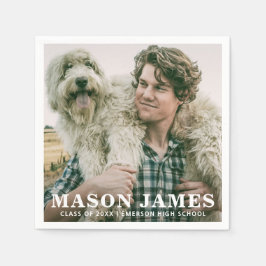 Guardanapo De Papel Graduação Moderna de Foto Simples