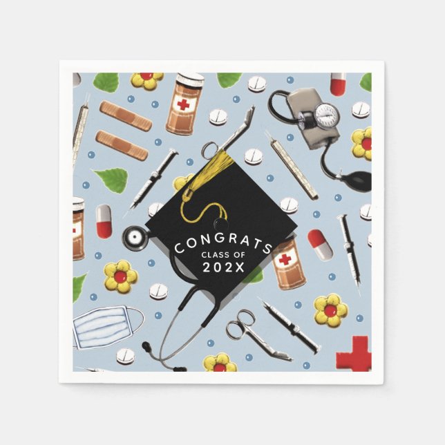 Guardanapo De Papel Graduação na Escola de Enfermagem Napkins (Frente)