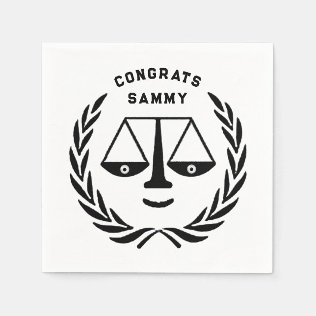 Guardanapo De Papel Graduação na Faculdade de Direito (Frente)