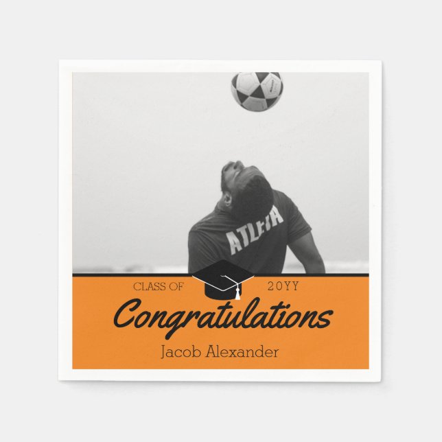 Guardanapo De Papel Graduação na Faculdade de Fotos de Classe Personal (Frente)