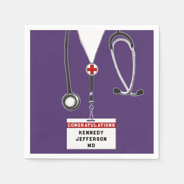 Guardanapo De Papel Graduação na Faculdade de Medicina Napkins (Frente)