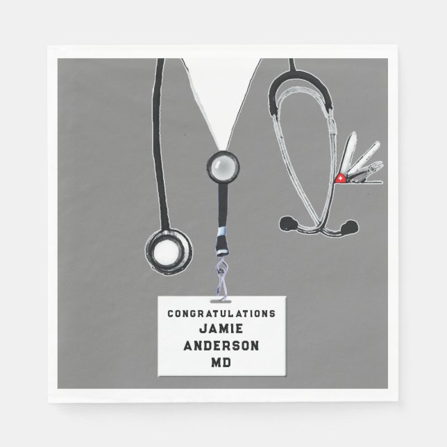 Guardanapo De Papel Graduação na Faculdade de Medicina Napkins (Frente)