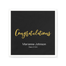 Graduação Parabéns Dourados brancos pretos Nome