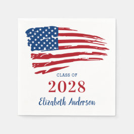 Guardanapo De Papel Graduação Patriótica Exército de Bandeira American