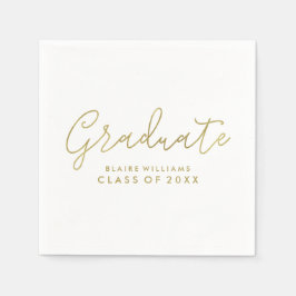 Guardanapo De Papel Graduação Personalizada de Script Moderno