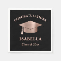 Graduação personalizada Dourada do Rosa moderno