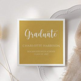 Guardanapo De Papel Graduação Script Casual Papel Moderno Napkins