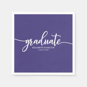 Guardanapo De Papel Graduação Simples Caligrafia Graduação Roxo
