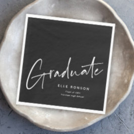 Guardanapo De Papel Graduação Simples de Formando de Script Moderno