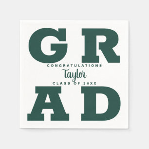 Guardanapo De Papel Graduação Verde e Branca FORMANDO Escuro