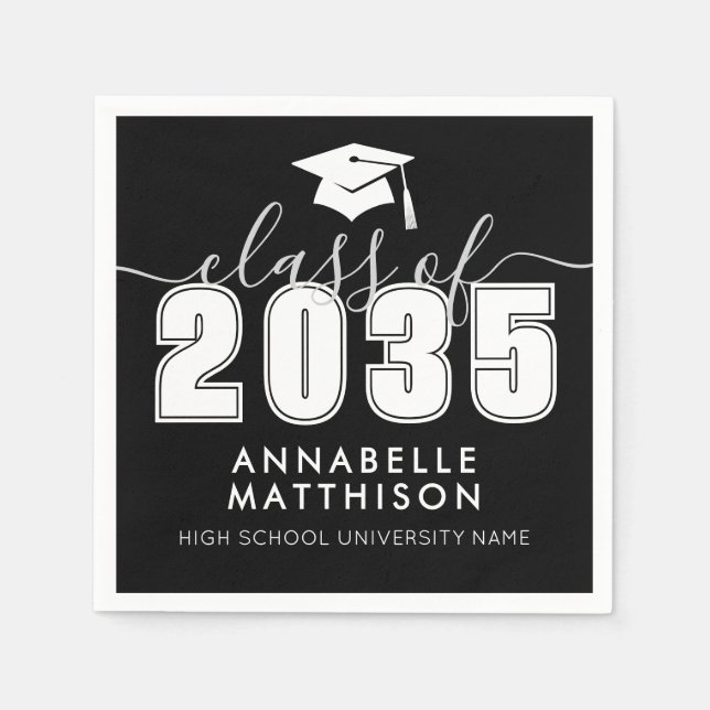 Guardanapo De Papel Graduate Black Graduation (Frente)