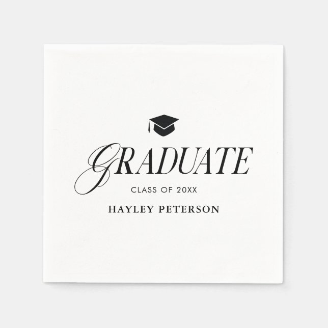 Guardanapo De Papel Graduate Modern Simple Graduation Party (Frente)