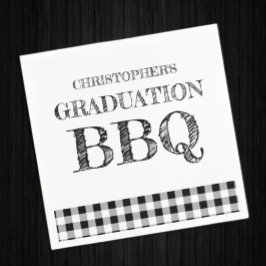 Guardanapo De Papel Graduation BBQ Gingham