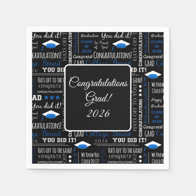 Guardanapo De Papel Graduation Cap Napkins (Frente)