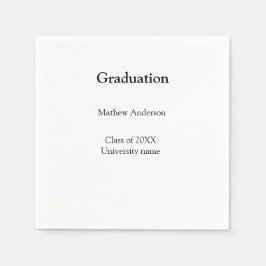 Guardanapo De Papel Graduation name class of 20XX university name simp