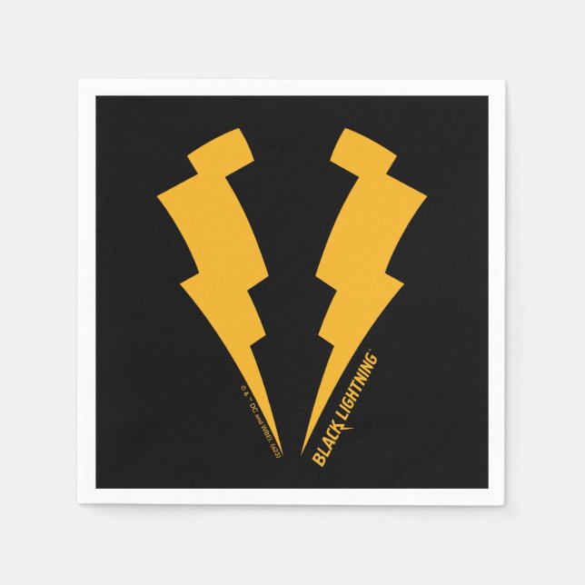 Guardanapo De Papel Gráfico Black Lightning Bolts (Frente)