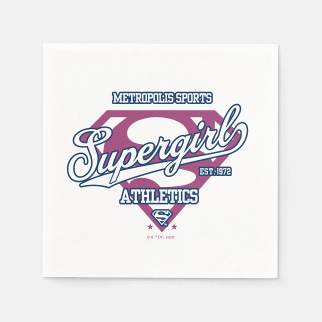 Guardanapo De Papel Gráfico de atletismo da Supergirl Metropolis (Frente)