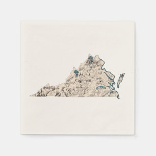 Guardanapo De Papel Gráfico de Estado Antiquado do Mapa de Imagens do