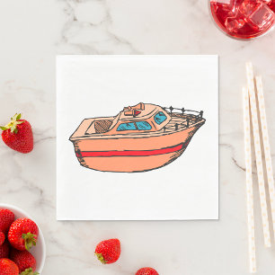 Guardanapo De Papel Gráfico de velocistas Design de barco náutico