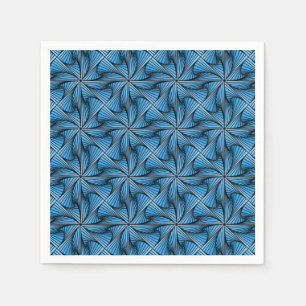 Guardanapo De Papel Gráfico Geométrico 3D Torção Espiral Azul