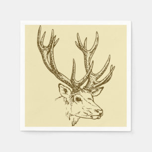 Guardanapo De Papel Gráfico principal da ilustração dos cervos