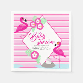 Guardanapo De Papel Gráfico rosa Flamingle flamingo chá de fraldas