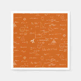 Guardanapo De Papel Gráficos de Equações Matemáticas Laranja Graduação