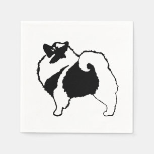 Guardanapo De Papel Gráficos Keeshond - Arte de Cachorro Original