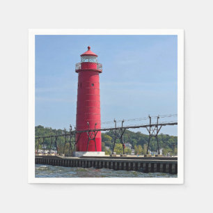 Guardanapo De Papel Grand Haven Michigan Lighthouse