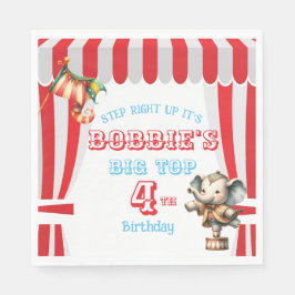 Guardanapo De Papel Grande aniversário do Circus Top
