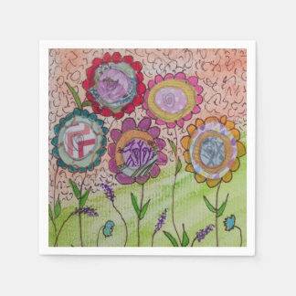 Guardanapo De Papel Grande Flor Napkins