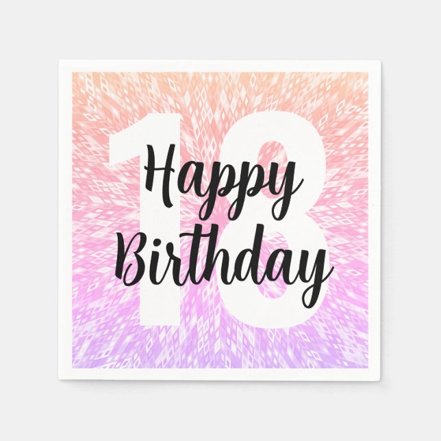 Guardanapo De Papel Grande Número de Mandala Festa de aniversário Napk (Frente)