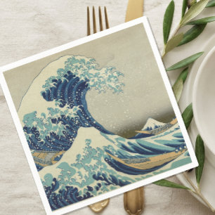 Guardanapo De Papel Grande Onda de Kanagawa & Arte Japonesa /Japão