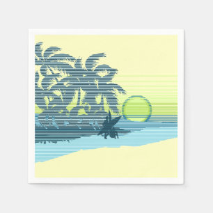Guardanapo De Papel Grande Surfer Hawaiano de Stripe Sunita