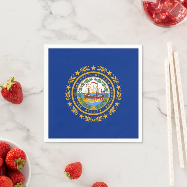Guardanapo De Papel Granite Stater Flag, Flag of New Hampshire (Insitu)