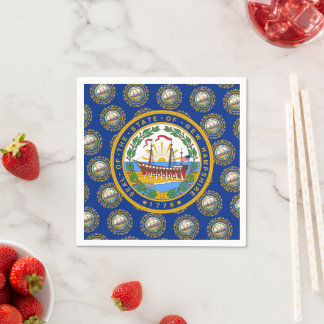 Guardanapo De Papel Granite Stater Flag & Seal, New Hampshire