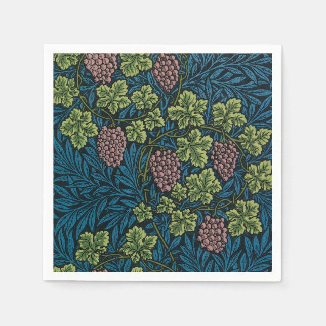 Guardanapo De Papel  Grapevines with clusters of pink grapes  (Frente)