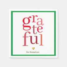 Grateful Modern Red Typografia Natal