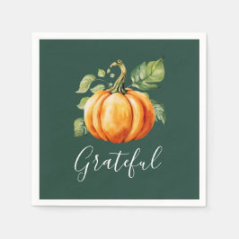 Guardanapo De Papel Grateful Pumpkin Green